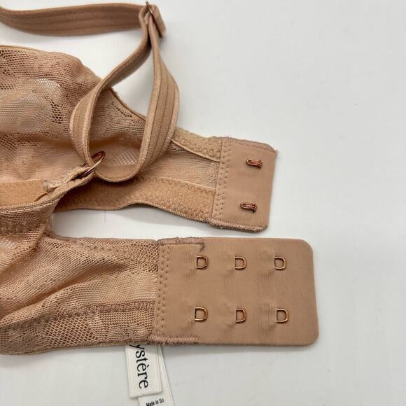 Le Mystère Bra Womens 34DD/E Tan Lace Underwire‎ Padded Bra - Picture 4 of 8
